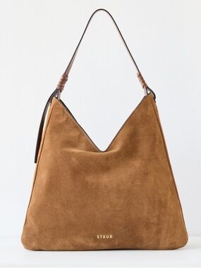 STAUD Valerie Hobo Bag, Tan Suede